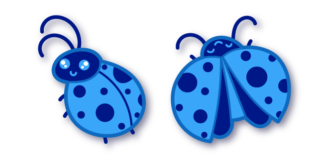 Kawaii Blue Ladybug Cursor