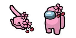 Among Us Pink Cherry Blossom Character Cursor