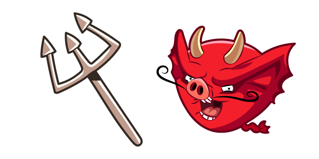 Angry Birds Beast Pig and Trident Cursor
