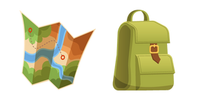 Hiking Map and Backpack cursor