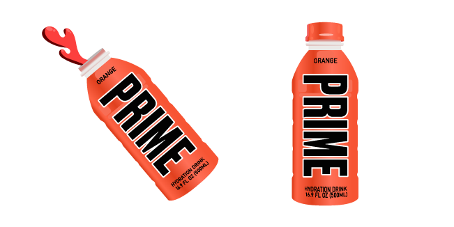 Prime Hydration Energy Drink by Logan Paul and KSI Orange Cursor