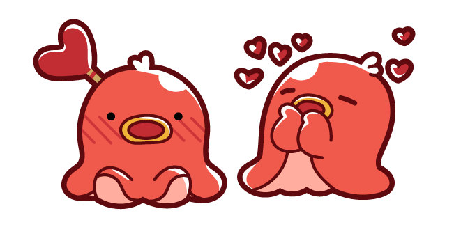 Cute Red Octopus Sausage Cursor