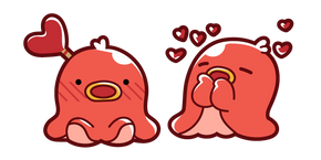 Cute Red Octopus Sausage Curseur
