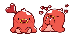 Cute Red Octopus Sausage cursor