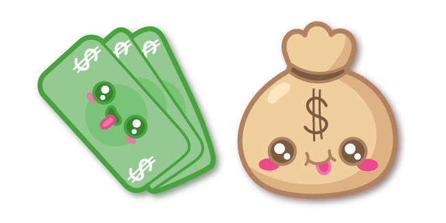 Kawaii Money Bag and Cash Cursor