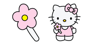 Hello Kitty and Pink Flower Curseur