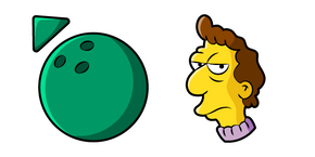 The Simpsons Jacques and Green Bowling Ball Curseur