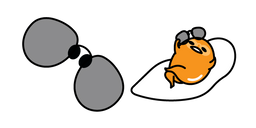 Gudetama with Sunglasses Sunbathes Cursor