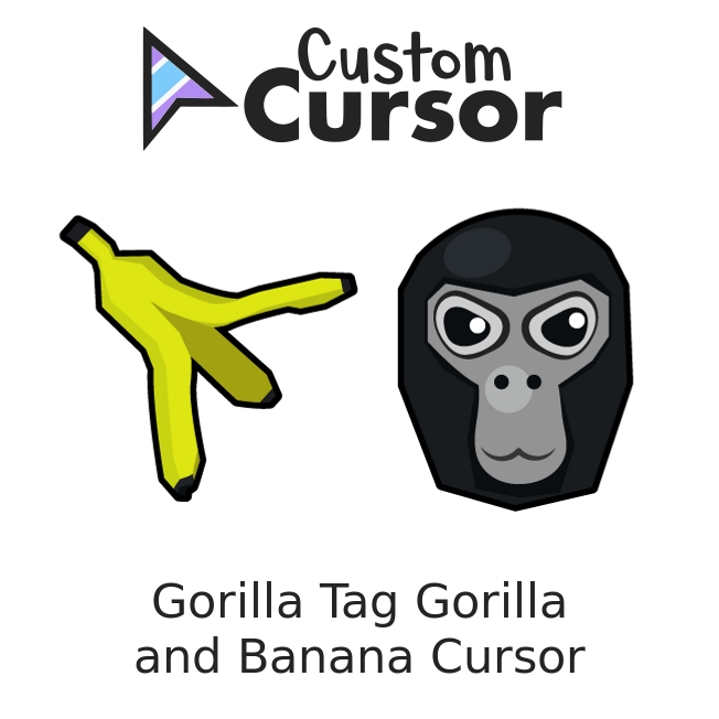 Gorilla Tag Gorilla and Banana cursor – Custom Cursor