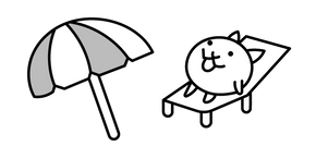 The Battle Cats Island Cat and Umbrella Cursor