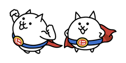 The Battle Cats Mighty Cat and Super Cat cursor