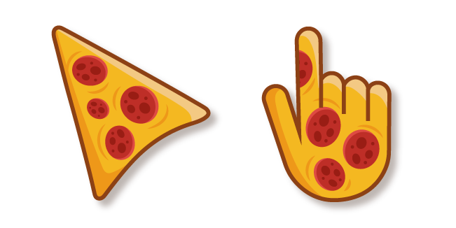 Red and Yellow Pizza Cursor
