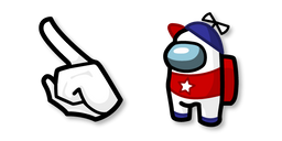 Among Us White Homestar Runner Character Cursor