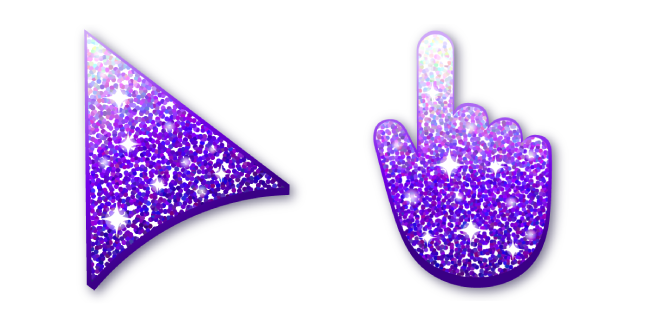 White-Purple Glitter Cursor