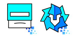 Geometry Dash Cube 54 and Ball 28 Cursor