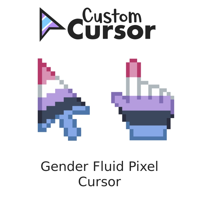 Gender Fluid Pixel cursor – Custom Cursor