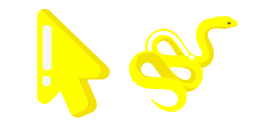 Minimal Yellow Snake Cursor