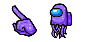 Among Us Purple Jellyfish Character cursor