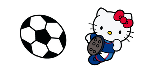 Hello Kitty as a Soccer Player cursor