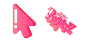 Minimal Gradient Red Pink Bratz Logo Cursor