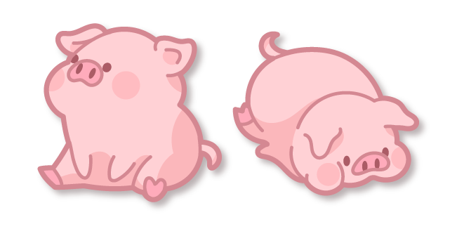 Cute Melancholic Pig Cursor