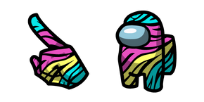 Among Us Colored Zebra Character Cursor