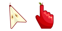 Red Apple and Slice Cursor