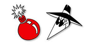 Spy vs. Spy Black Spy and Bomb Curseur