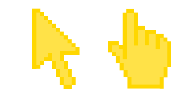 Yellow Mustard Pixel Cursor