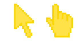 Yellow Mustard Pixel cursor