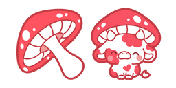 Cute Mushroom and Mushroom Cow Cursor