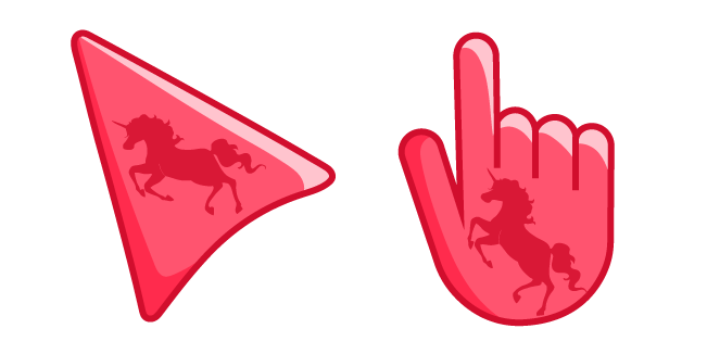 Red Unicorn on Red Cursor