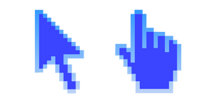 Blue Waves Pixel Curseur