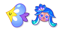 Cookie Run Pond Dino Cookie and Starflower Smoocher Cursor