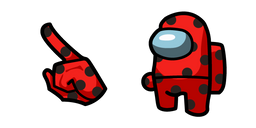 Among Us Red Ladybug Character Cursor