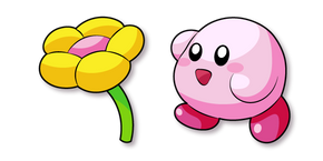 Kirby Batamon and Flower Curseur