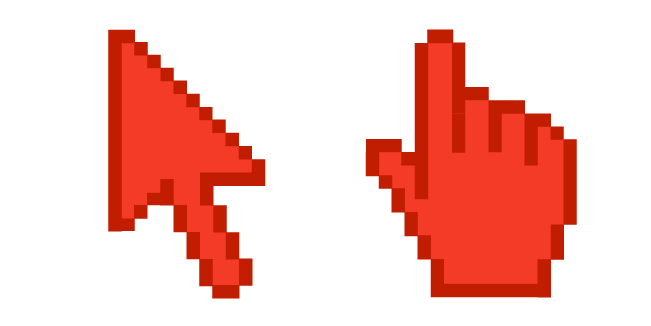 Vermilion Red Pixel Cursor