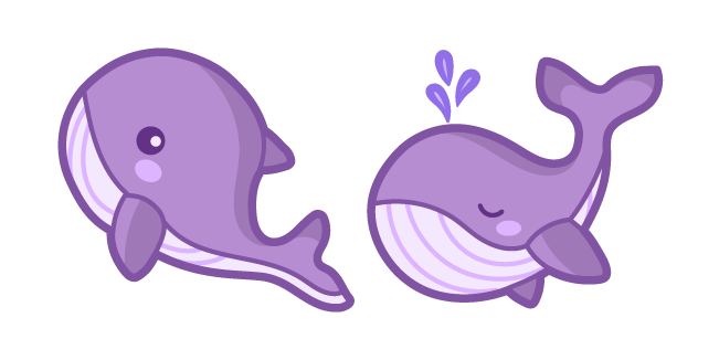 Cute Purple Whale Cursor