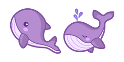 Cute Purple Whale cursor