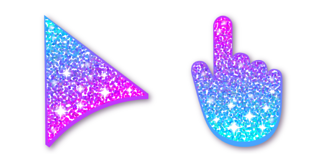 Blue and Pink Glitter Cursor