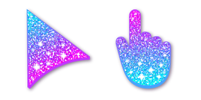 Blue and Pink Glitter cursor