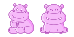 Курсор Kawaii Pink Hippopotamus