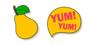 VSCO Girl Pear and Yum Yum Cursor