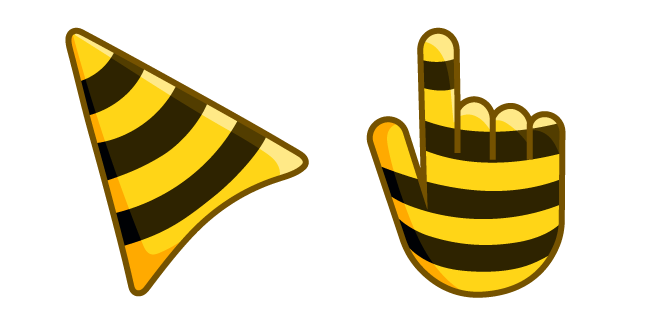 Black and Yellow Bee Cursor