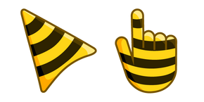 Black and Yellow Bee Cursor