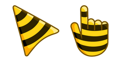 Black and Yellow Bee Cursor