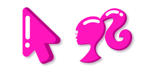 Minimal Pink Barbie Logo Curseur