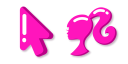 Minimal Pink Barbie Logo Cursor