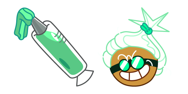 Cookie Run Dr. Wasabi Cookie and Wasabi Syrup Cursor