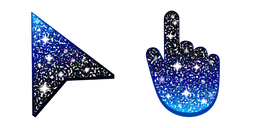 Black Blue Glitter Cursor